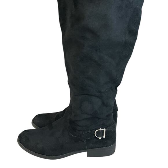 American Rag Cie Boots Womens Size 7.5 Adarra Over the Knee Tall Riding Black - Picture 10 of 16
